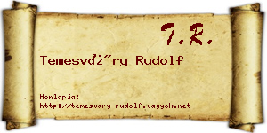 Temesváry Rudolf névjegykártya